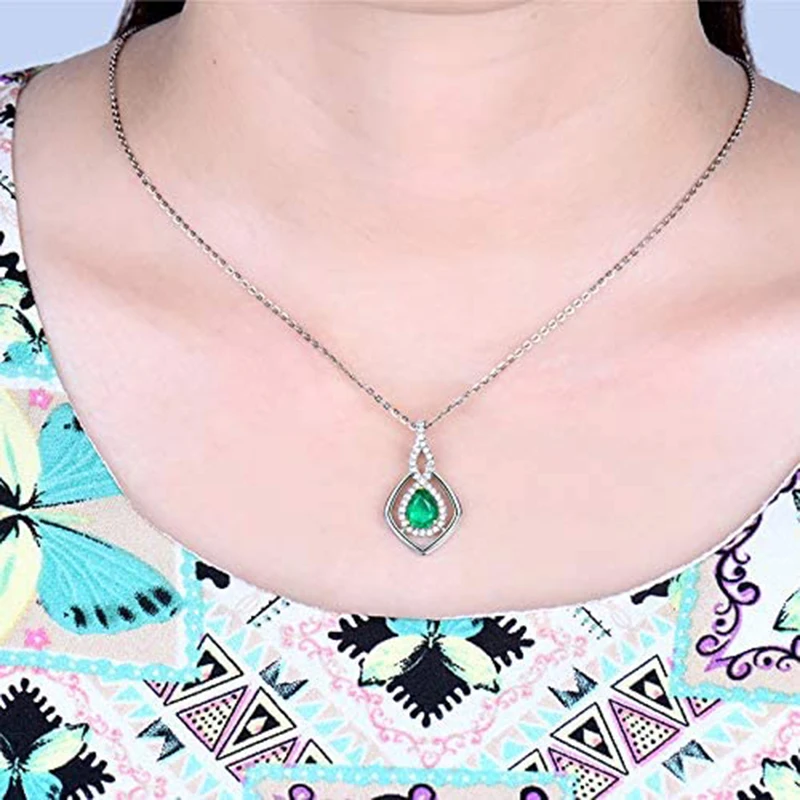 LANMI Women Emerald Pendant Natural Gemstone Jewelry Solid 14Kt Two Tone Gold Pear 6x8mm Emerald Green Stone Pendants
LANMI Women Emerald Pendant Natural Gemstone Jewelry Solid 14Kt Two Tone Gold Pear 6x8mm Emerald Green Stone Pendants