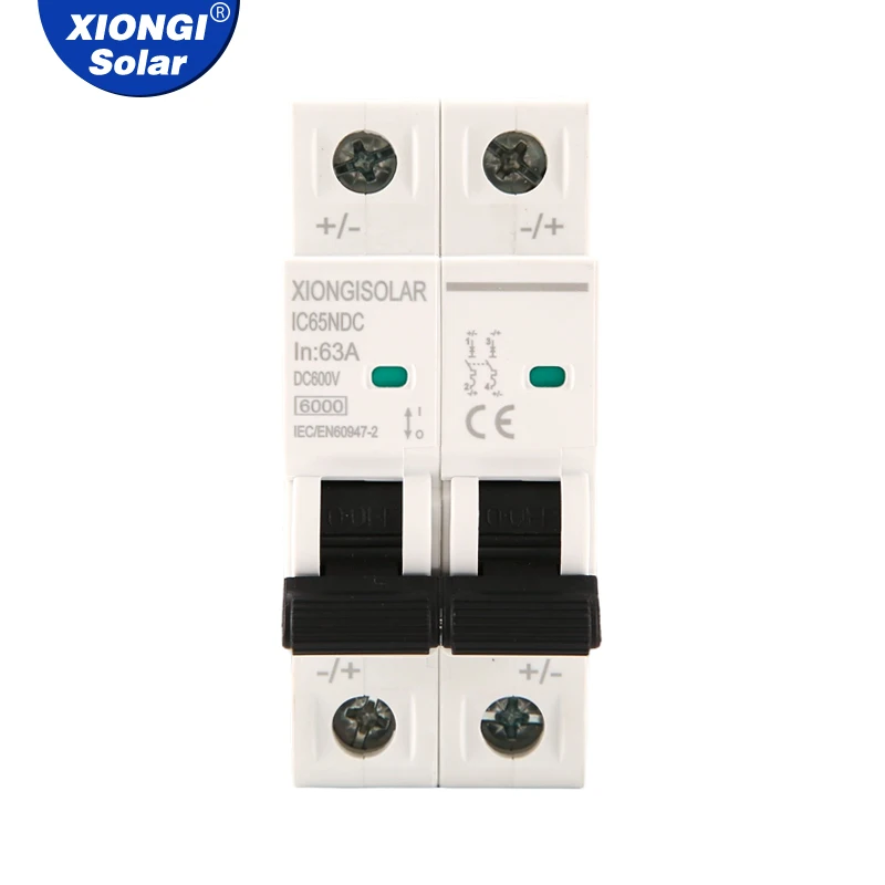 XIONGISolar 1 Pairs 2P DC 32A Mini Circuit Breaker 600V MCB,16A 20A 25A 40A 50A 63A Solar Switch for Photovoltaic system
XIONGISolar 1 Pairs 2P DC 32A Mini Circuit Breaker 600V MCB,16A 20A 25A 40A 50A 63A Solar Switch for Photovoltaic system