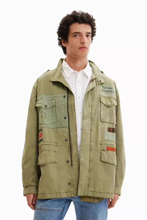 Foreign trade original single Spanish made old patchwork multi-pocket stand-up collar motorcycle jacket for men
Foreign trade original single Spanish made old patchwork multi-pocket stand-up collar motorcycle jacket for men