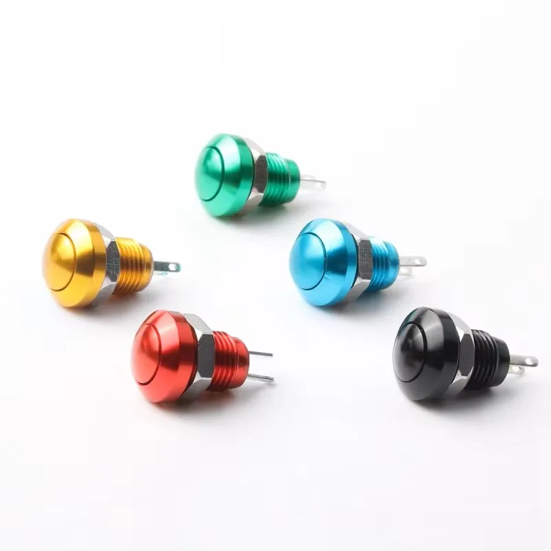 8mm Metal Button Switch Open Self-Resetting 2 Pin 220V Reset Button Switch Metal Push Button Switch Six Color
8mm Metal Button Switch Open Self-Resetting 2 Pin 220V Reset Button Switch Metal Push Button Switch Six Color