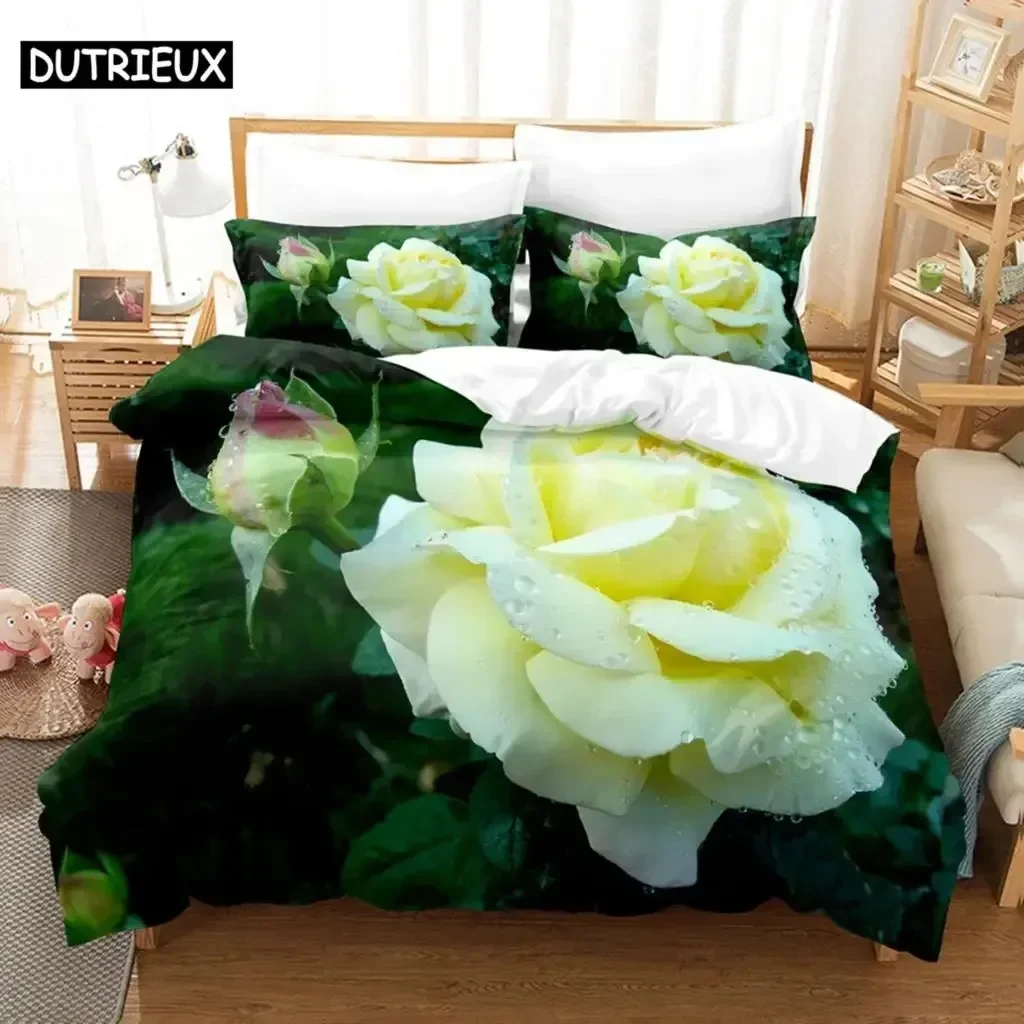 New 3D Print Green Rose Flower Bedding Set Bedroom Soft Modern Bedspreads Comefortable Duvet Cover Quilt Cover And Pillowcase
New 3D Print Green Rose Flower Bedding Set Bedroom Soft Modern Bedspreads Comefortable Duvet Cover Quilt Cover And Pillowcase