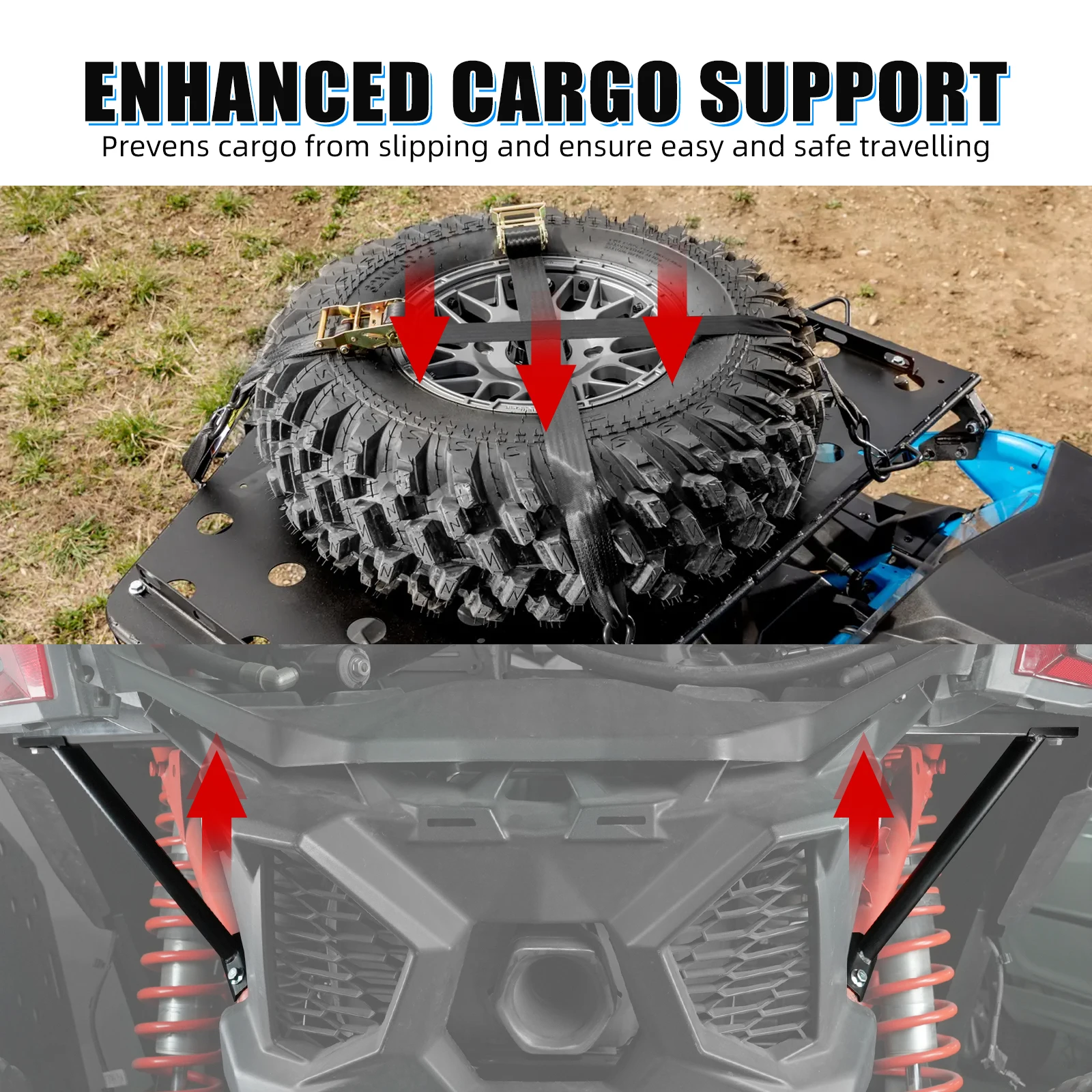 NICECNC For Can-Am Maverick X3 2018-2022 Rear Luggage Rack Support Kit For Max R RR 4x4 DS RS Turbo XDS XRC DPS 705012589 UTV
NICECNC For Can-Am Maverick X3 2018-2022 Rear Luggage Rack Support Kit For Max R RR 4x4 DS RS Turbo XDS XRC DPS 705012589 UTV