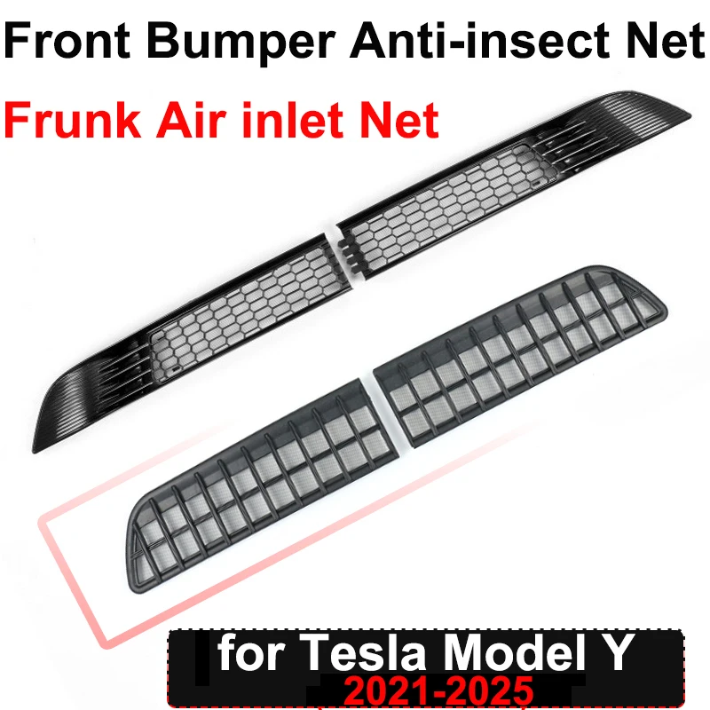 for Tesla Model Y 2024 2025 Front Bumper Lower Racing Grill Anti-insect Net Midnet Frunk Air Inlet Mesh Grille Cover Accessories
for Tesla Model Y 2024 2025 Front Bumper Lower Racing Grill Anti-insect Net Midnet Frunk Air Inlet Mesh Grille Cover Accessories