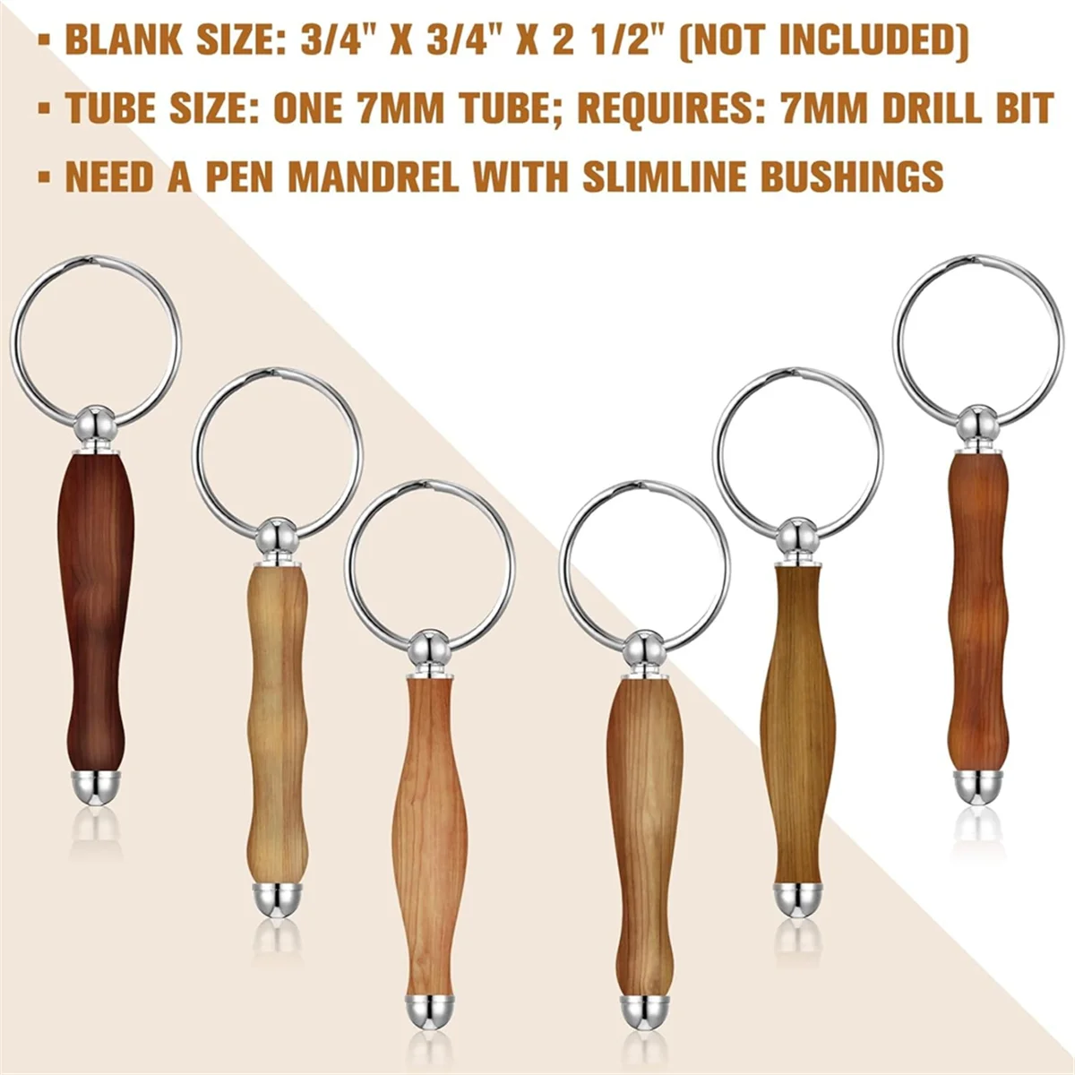 A002 12pcs WoodTurning Keychain Kit Wood Turning Accessories Mandrel Wood Turning Keychain for Woodworking Gift A
A002 12pcs WoodTurning Keychain Kit Wood Turning Accessories Mandrel Wood Turning Keychain for Woodworking Gift A