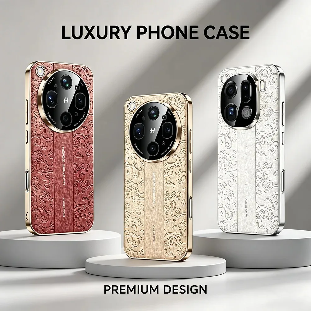 Luxury Auspicious Cloud Leather with Plated Frame phone case Suitable For OPPO Find X9 Ultra X9 Pro Protect Cover
Luxury Auspicious Cloud Leather with Plated Frame phone case Suitable For OPPO Find X9 Ultra X9 Pro Protect Cover