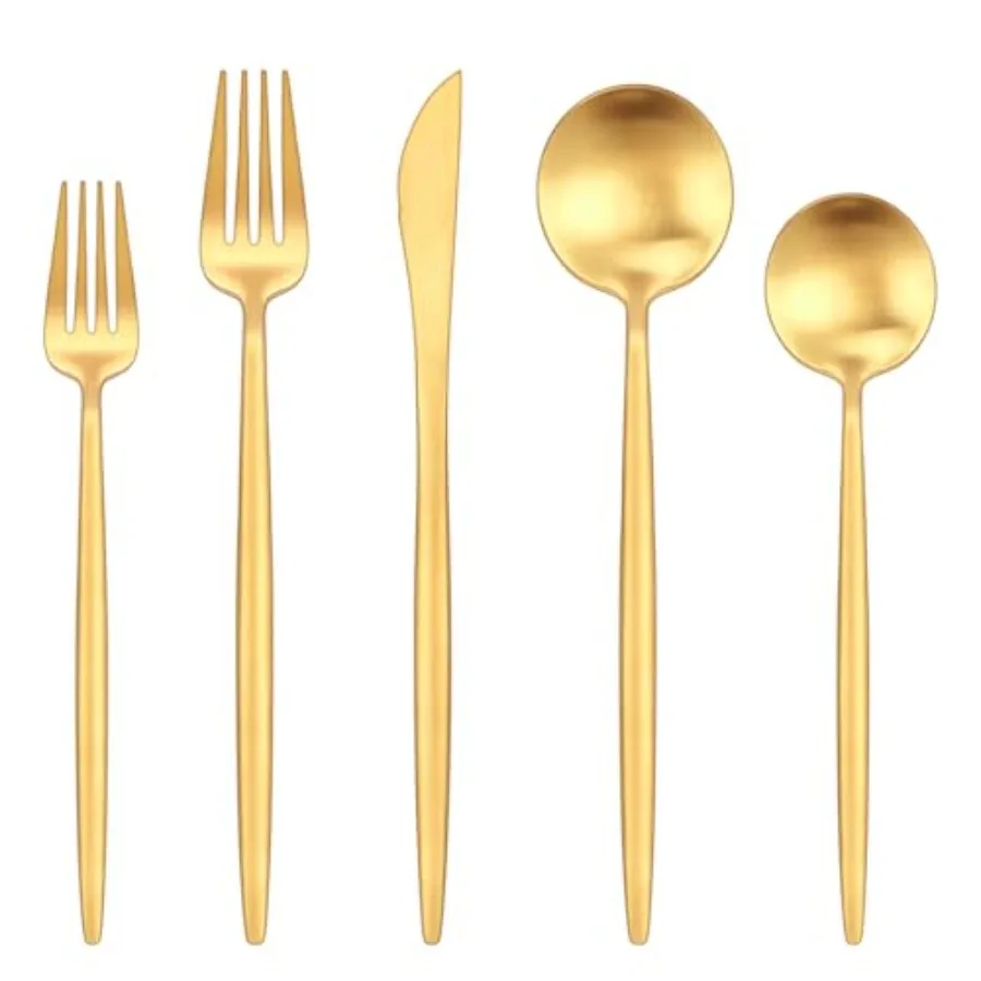 Набор столовых приборов из 30 предметов: матовый серебристый набор для 6 персон из высококачественной пищевой нержавеющей стали (ножи, вилки, ложки), современный дизайн.
Набор столовых приборов из 30 предметов: матовый серебристый набор для 6 персон из высококачественной пищевой нержавеющей стали (ножи, вилки, ложки), современный дизайн.