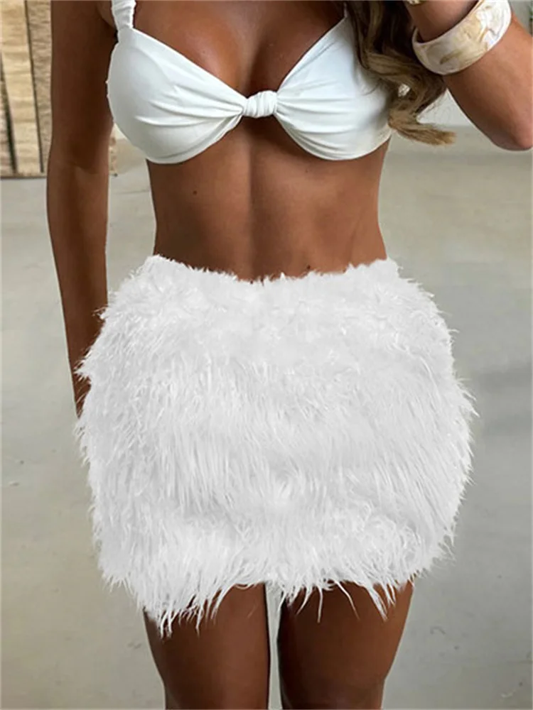 Tossy White Summer Fur Feather Skirt For Women Sexy High Waist Patchwork Fluffy Solid Streetwear 2025 Fashion Female Y2k Skirt
Tossy White Summer Fur Feather Skirt For Women Sexy High Waist Patchwork Fluffy Solid Streetwear 2025 Fashion Female Y2k Skirt