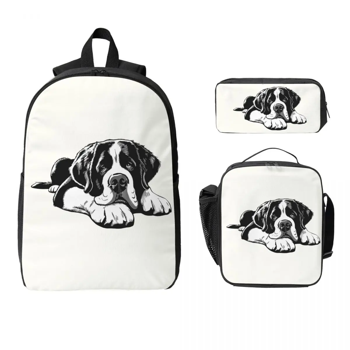 The Saint Bernard Backpack Boys Girls BookBag School Bag Laptop Shoulder Bags 3ps Insulated Lunch Bag Pencil Case
The Saint Bernard Backpack Boys Girls BookBag School Bag Laptop Shoulder Bags 3ps Insulated Lunch Bag Pencil Case