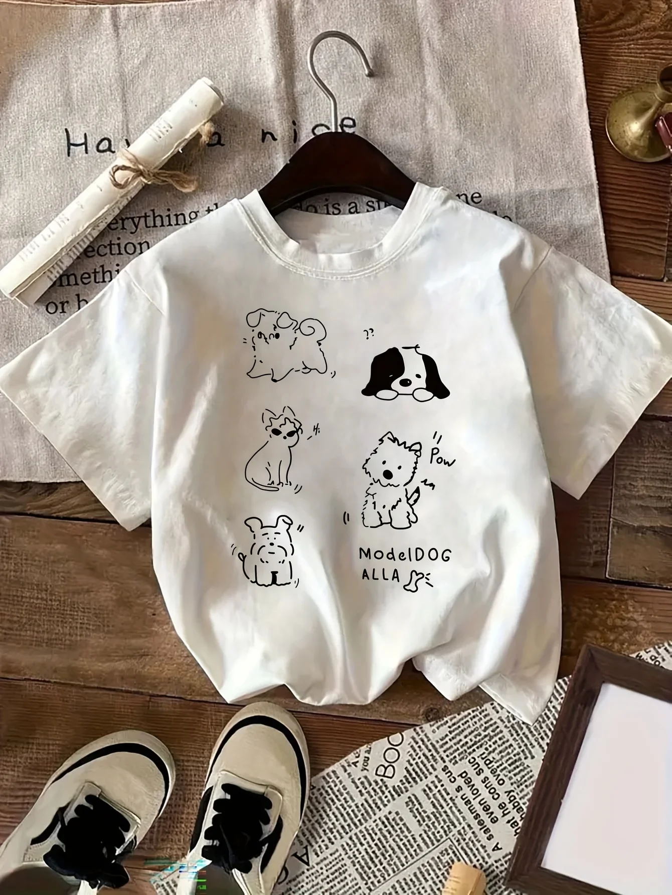 Women'S Casual Crew Neck T-Shirt with Cute Dog Drawings Printed Short Sleeve Fashion Casual Top for Summer Woman Clothing Y2K
Women'S Casual Crew Neck T-Shirt with Cute Dog Drawings Printed Short Sleeve Fashion Casual Top for Summer Woman Clothing Y2K