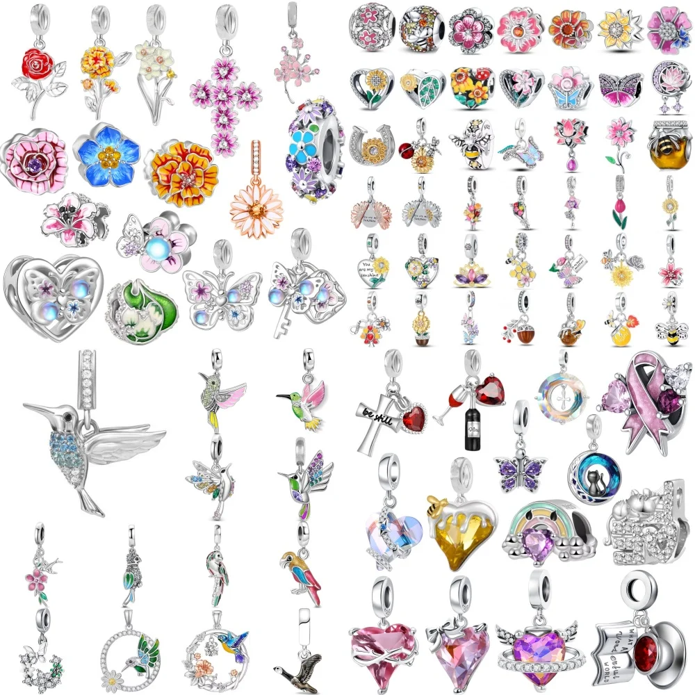 Beautiful Flower,Butterfly,Bird,Bead Pendant,925 Silver Suitable for Original Bracelet DIY Accessories,Exquisite Luxury Jewelry
Beautiful Flower,Butterfly,Bird,Bead Pendant,925 Silver Suitable for Original Bracelet DIY Accessories,Exquisite Luxury Jewelry