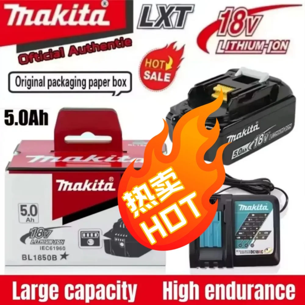 Makita 18V 5.0Ah BL1860 BL1850B Rechargeable Battery High-Performance Lithium-Ion Power Tool Accessory Compatible with Makita To
Makita 18V 5.0Ah BL1860 BL1850B Rechargeable Battery High-Performance Lithium-Ion Power Tool Accessory Compatible with Makita To