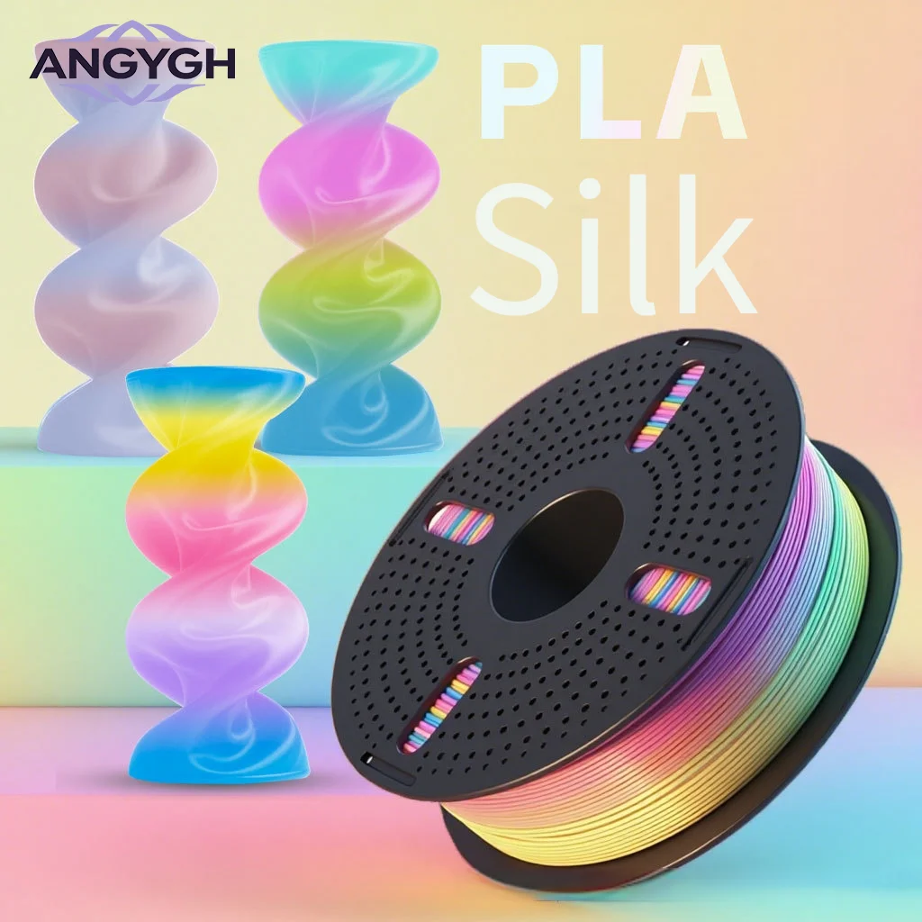 3D printer PLA filament, silk-style tri-color rainbow filament, FDM material, 1.75mm diameter pearlescent colors
3D printer PLA filament, silk-style tri-color rainbow filament, FDM material, 1.75mm diameter pearlescent colors