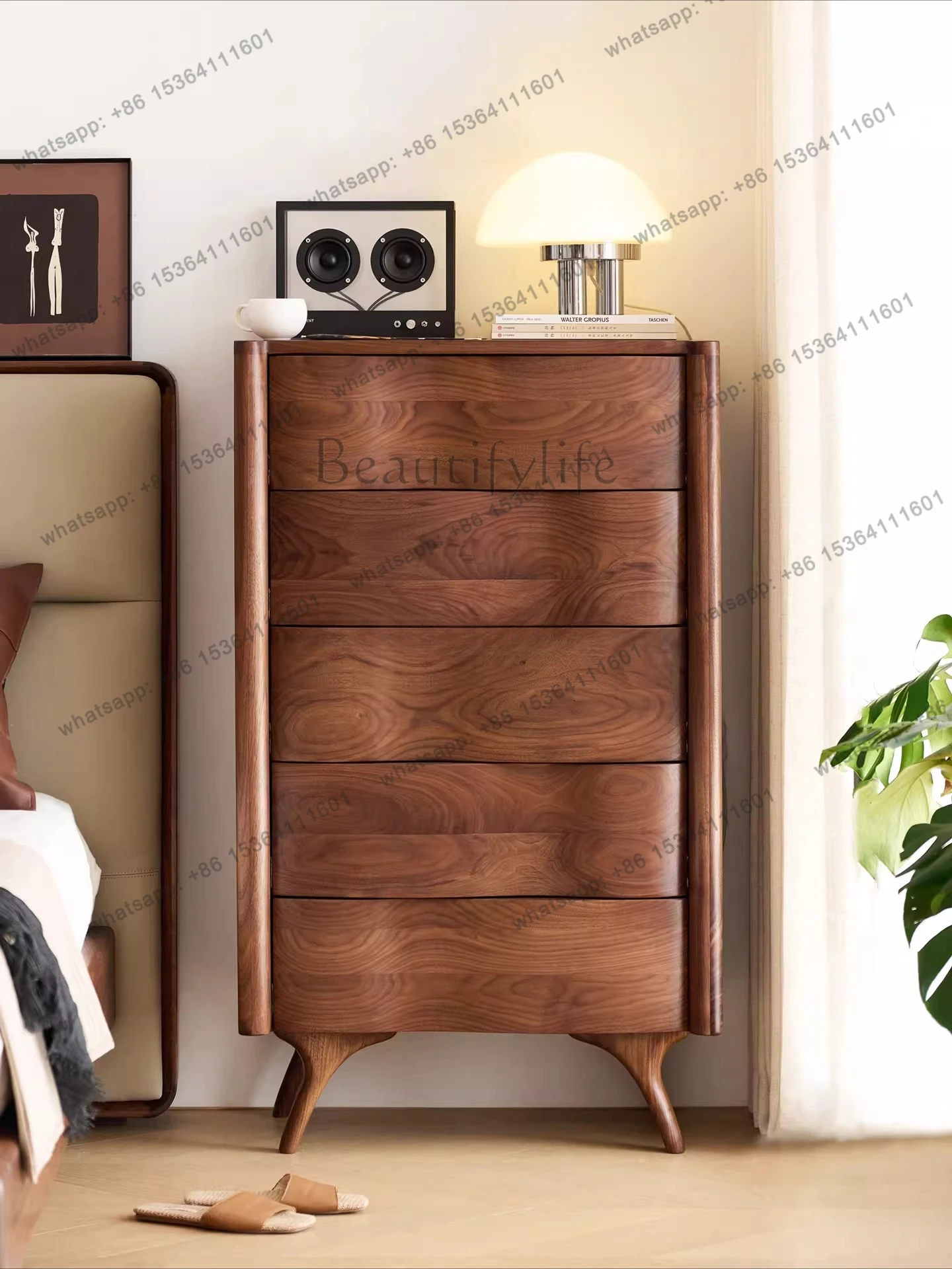 North American black walnut chest of drawers household living room four buckets light luxury bedroom storage chest of drawers
North American black walnut chest of drawers household living room four buckets light luxury bedroom storage chest of drawers