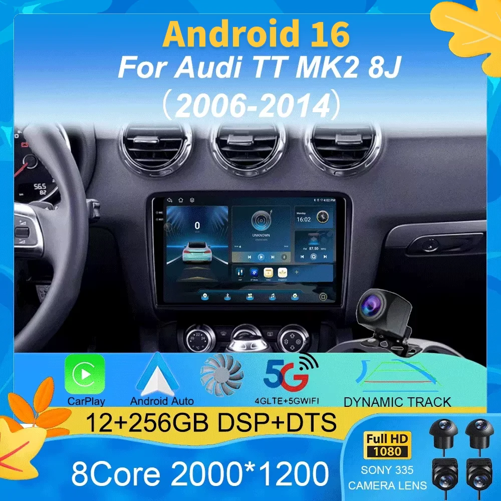 Car Radio Android 16 Carplay Auto 2K Screen Multimedia Player For Audi TT MK2 8J 2006 - 2014 Autoradio GPS Stereo 2din Head Unit
Car Radio Android 16 Carplay Auto 2K Screen Multimedia Player For Audi TT MK2 8J 2006 - 2014 Autoradio GPS Stereo 2din Head Unit