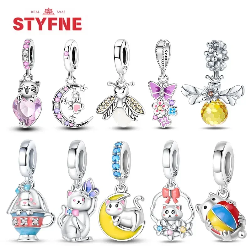New 925 Sterling Silver Cute Cat Rabbit Animal Charms s925 silver Beads For Original Bracelet DIY Fine Jewelry Gift for Women
New 925 Sterling Silver Cute Cat Rabbit Animal Charms s925 silver Beads For Original Bracelet DIY Fine Jewelry Gift for Women