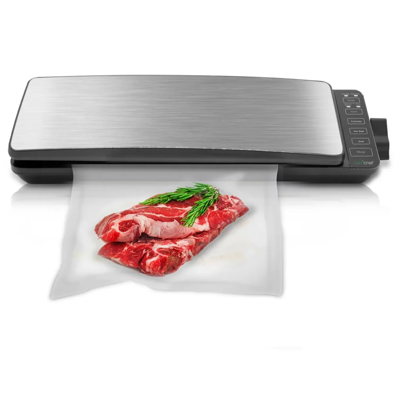 Automatic Food Vacuum Sealer - Electric Air Sealing Preserver System with Reusable Vacuum Food Bags, Stainless Steel
Automatic Food Vacuum Sealer - Electric Air Sealing Preserver System with Reusable Vacuum Food Bags, Stainless Steel