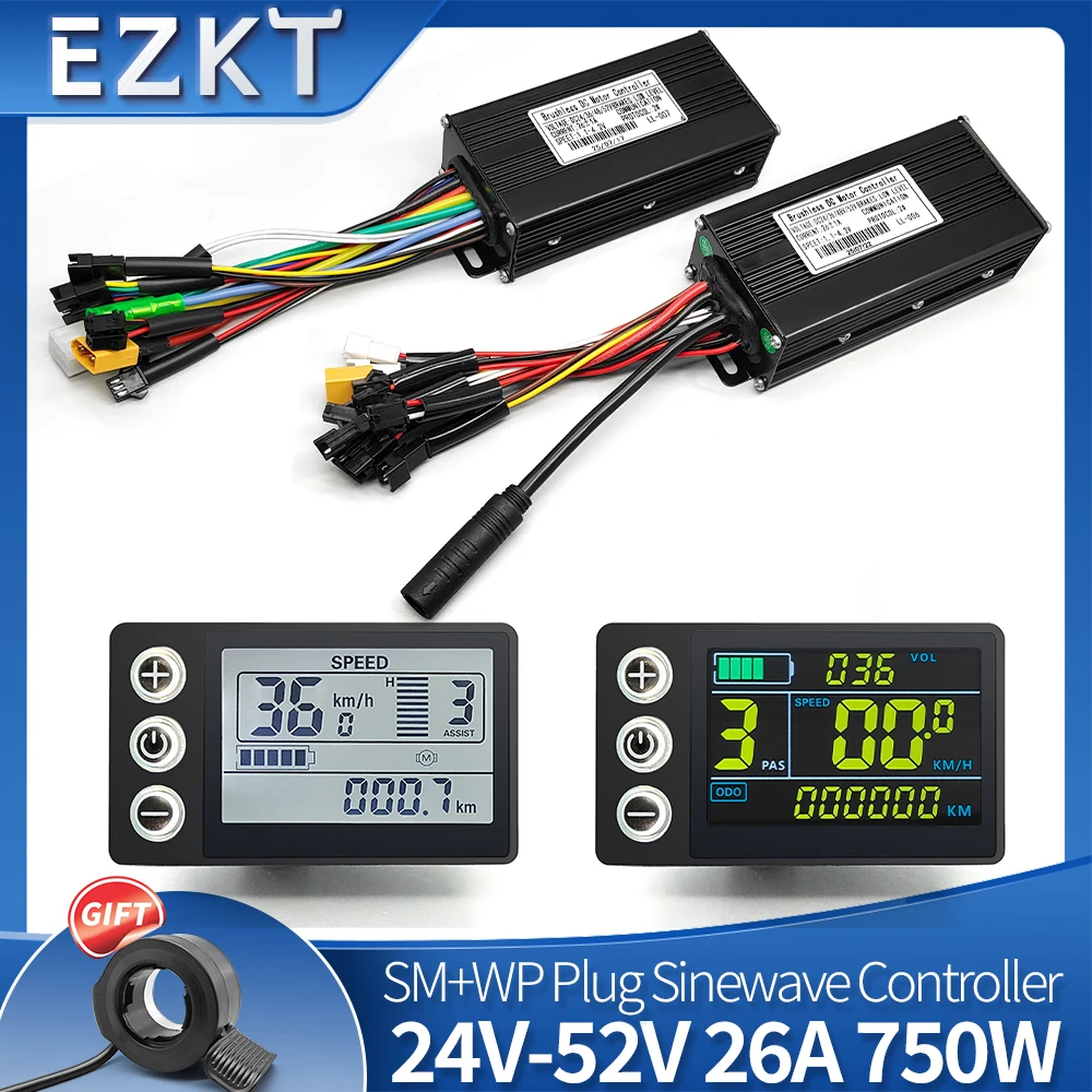 E-Bike UART No.2 Protocol 26A750W 24V36V48V52V Display Controller Sine Wave Brushless DC Motor Driver Supports No Hall Sensor
E-Bike UART No.2 Protocol 26A750W 24V36V48V52V Display Controller Sine Wave Brushless DC Motor Driver Supports No Hall Sensor