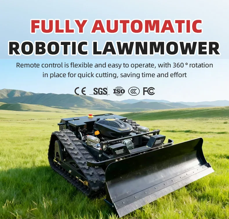 Custom high-end remote-controlled self-propelled tracked lawn mower, suitable for slopes, farms and municipalities
Custom high-end remote-controlled self-propelled tracked lawn mower, suitable for slopes, farms and municipalities
