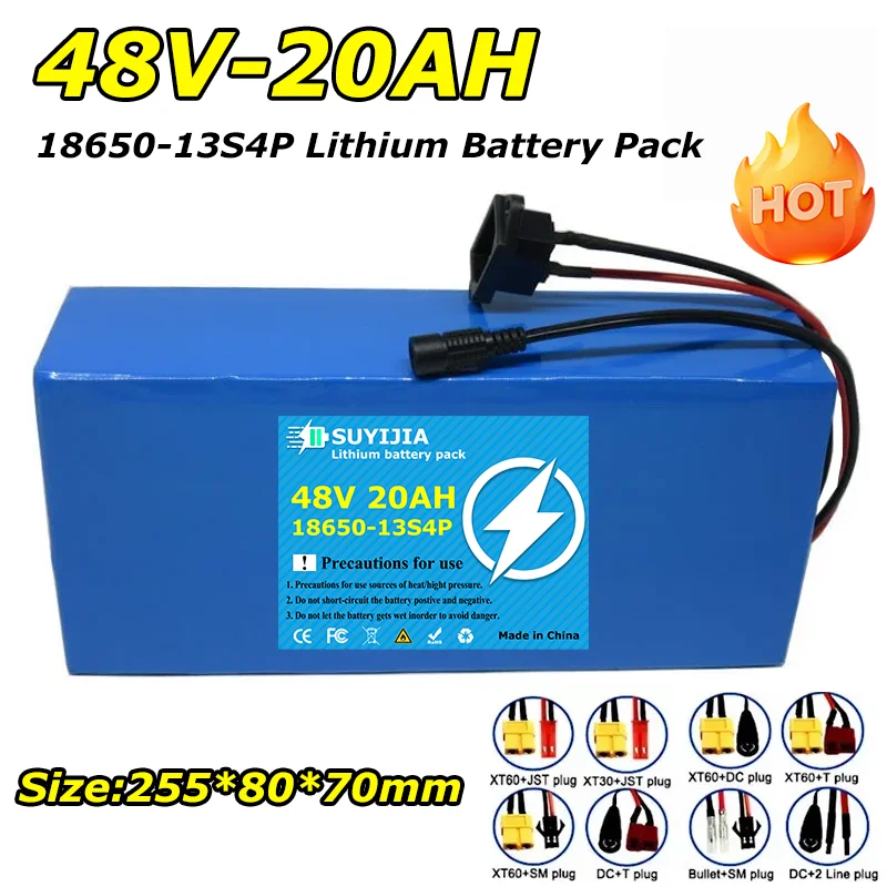 13S4P 48V 20000mAh 18650 Rechargeable Li-ion Battery Pack Built-in 30A for 500W/1000W Electric Walking Tool Replacement
13S4P 48V 20000mAh 18650 Rechargeable Li-ion Battery Pack Built-in 30A for 500W/1000W Electric Walking Tool Replacement