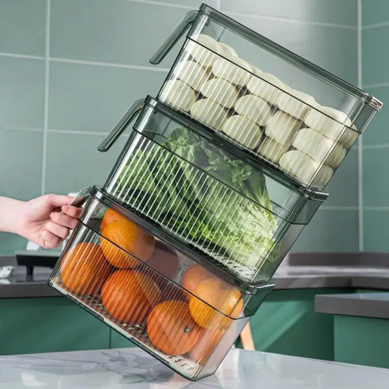 Fridge Food Containers Clear Square Food Storage Organizer Stackable Kitchen Containers With Lids And Handle Space-Saving
Fridge Food Containers Clear Square Food Storage Organizer Stackable Kitchen Containers With Lids And Handle Space-Saving