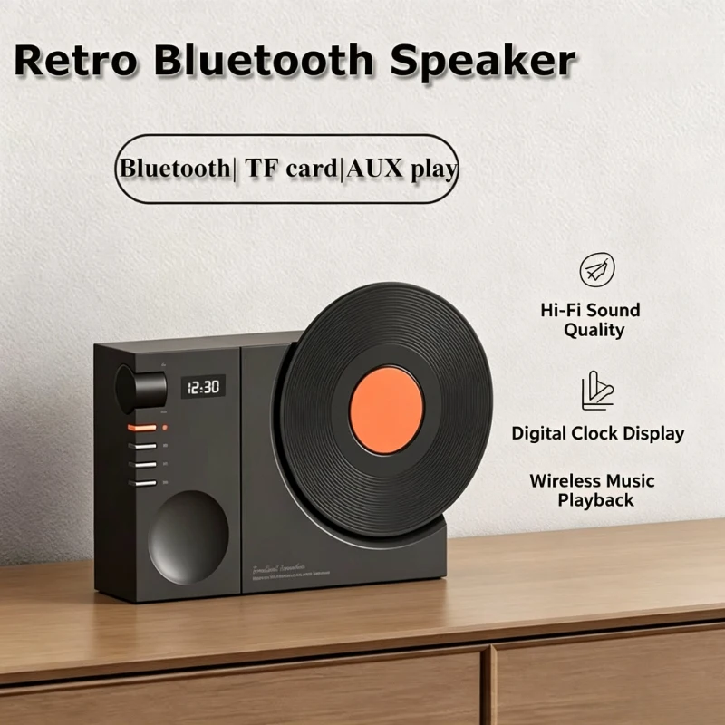 Mini Retro Bluetooth 5.3 Speaker with AUX Playback Wireless Hifi Retro Film Sound Music Box with Clock Display Support TF Card
Mini Retro Bluetooth 5.3 Speaker with AUX Playback Wireless Hifi Retro Film Sound Music Box with Clock Display Support TF Card