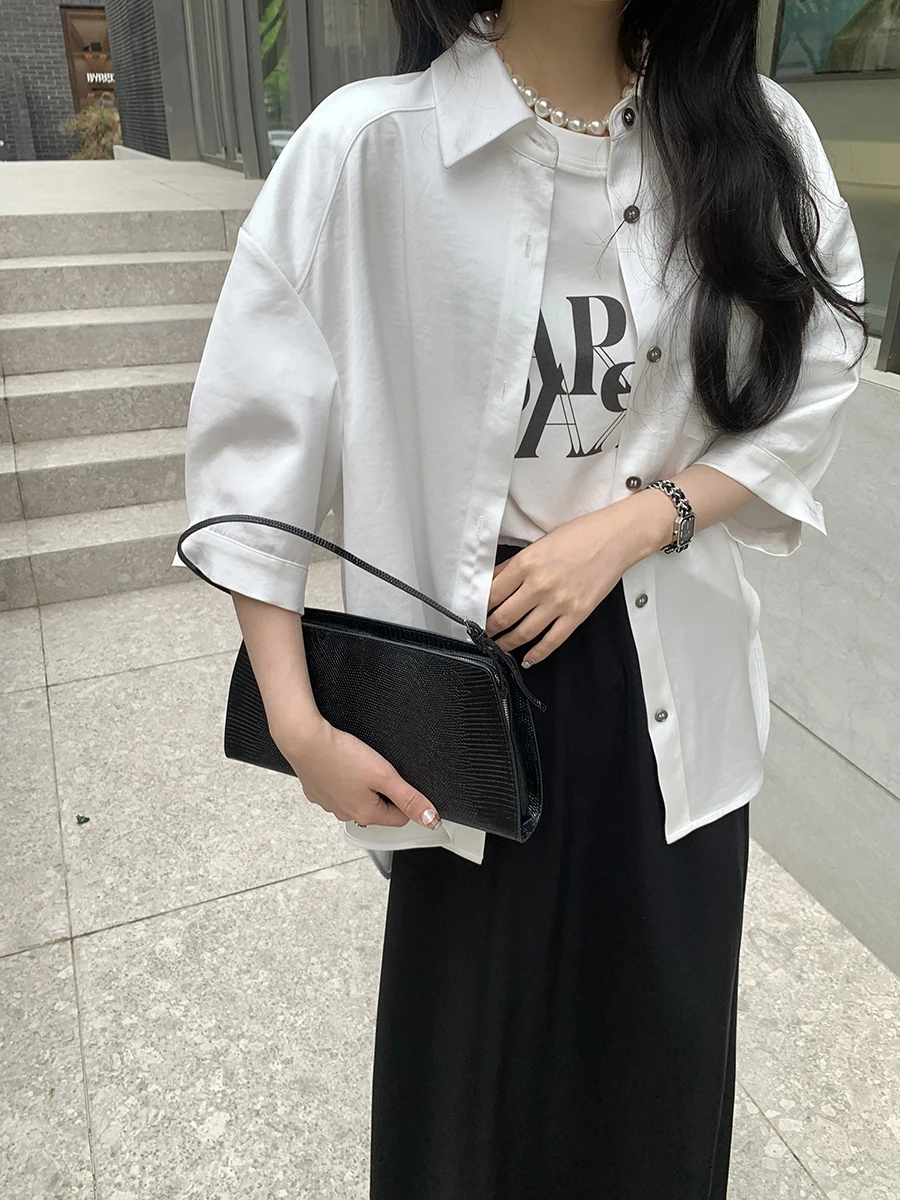 YUM STAR Commute Sle White Silk irt High Densi ort Sve Loose Fit Polyester Fiber Comfortable Not Stiy
YUM STAR Commute Sle White Silk irt High Densi ort Sve Loose Fit Polyester Fiber Comfortable Not Stiy