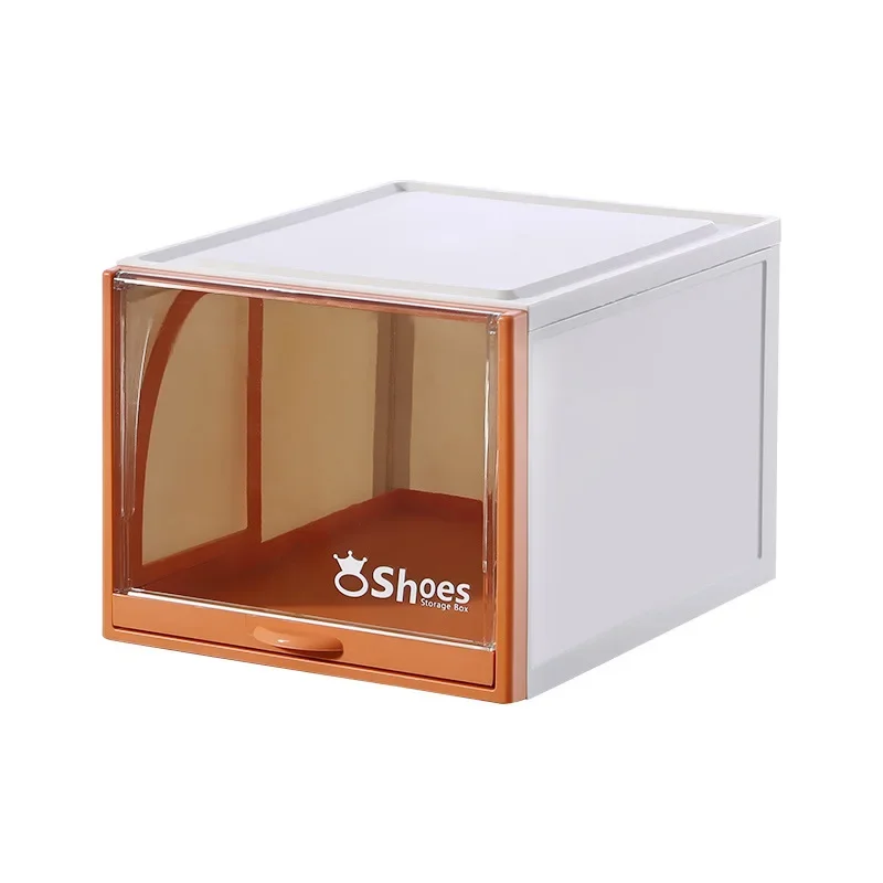 Transparent Plastic Shoe Box Pull-out Drawer Type Storage Box Superposable Shoes Closet Fine Organizer Knocked-down Design
Transparent Plastic Shoe Box Pull-out Drawer Type Storage Box Superposable Shoes Closet Fine Organizer Knocked-down Design