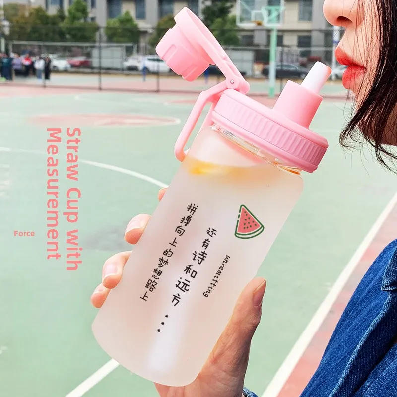 Portable Glass Water Cup for Women with Straw Scale Creative Simple Stylish Trendy Forest System Internet Famous Cup
Portable Glass Water Cup for Women with Straw Scale Creative Simple Stylish Trendy Forest System Internet Famous Cup