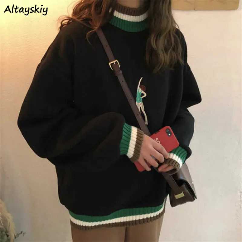 Sweatshirts Women Autumn Winter Chic Korean Style Loose Preppy Patchwork Embroidery Womens Clothing Female Simple Kawaii 2025
Sweatshirts Women Autumn Winter Chic Korean Style Loose Preppy Patchwork Embroidery Womens Clothing Female Simple Kawaii 2025