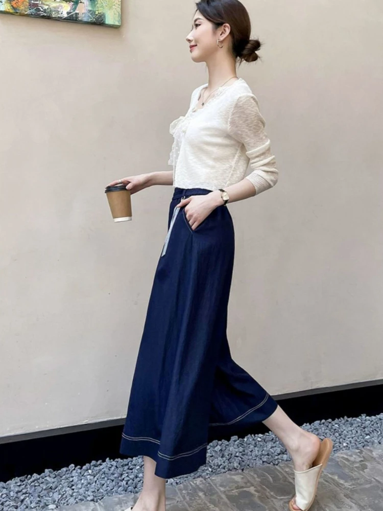 Women's Wide Leg Denim Culottes High Waist Loose Fit Summer Lightweight Cropped Straight Cut Pants New 2026
Women's Wide Leg Denim Culottes High Waist Loose Fit Summer Lightweight Cropped Straight Cut Pants New 2026