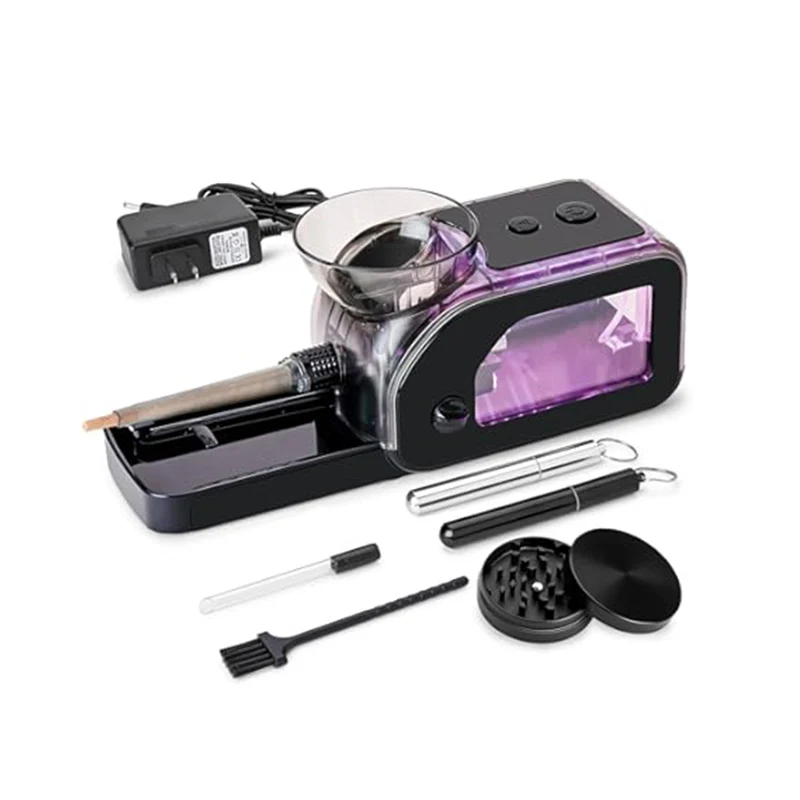 Automatic Electric Cigarette Roller Machine One-Button Filling for 5.5/6.5/8mm Tubes Transparent LED Time-Saving Smoking Tool
Automatic Electric Cigarette Roller Machine One-Button Filling for 5.5/6.5/8mm Tubes Transparent LED Time-Saving Smoking Tool