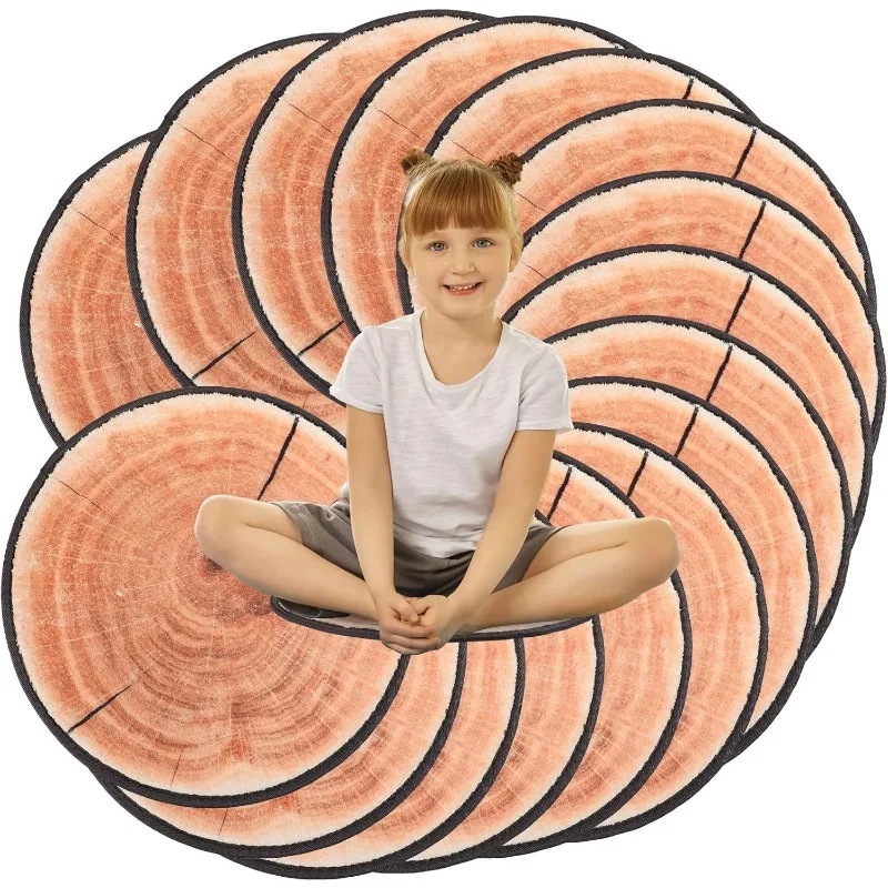24 Pcs Carpet Circle Seats 13.78 Inch 3D Digital Print Wood Tree Round Floor Cushion Soft Warm Mat Circle for Living Room Decor
24 Pcs Carpet Circle Seats 13.78 Inch 3D Digital Print Wood Tree Round Floor Cushion Soft Warm Mat Circle for Living Room Decor