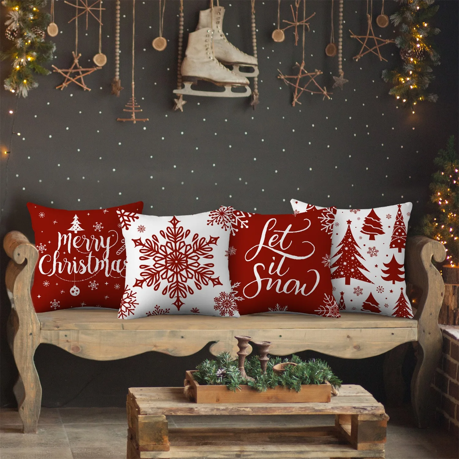 4pc- Christmas snowflake decorative pillowcases, suitable for bedroom sofa living room bed decoration pillowcases
4pc- Christmas snowflake decorative pillowcases, suitable for bedroom sofa living room bed decoration pillowcases