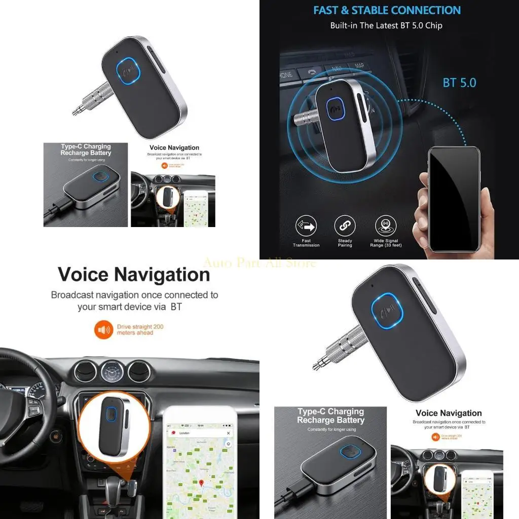 J0MA Bluetooth-compatible 5.0 Receiver for Car, Noise Cancelling AUX Adapter, Music Receiver for Home Stereo Hands-Free Call
J0MA Bluetooth-compatible 5.0 Receiver for Car, Noise Cancelling AUX Adapter, Music Receiver for Home Stereo Hands-Free Call