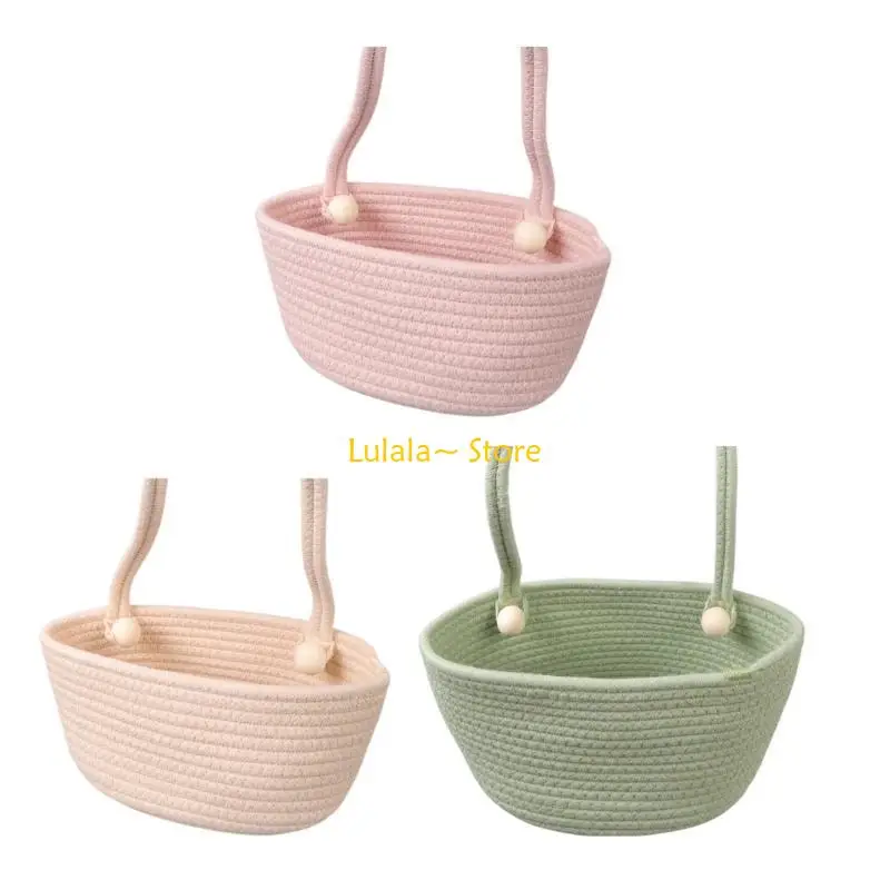 Y4QA прикрепляемая корзина для хранения детской кроватки, тканый органайзер из хлопковой веревки для подгузников, игрушек,
Y4QA прикрепляемая корзина для хранения детской кроватки, тканый органайзер из хлопковой веревки для подгузников, игрушек,