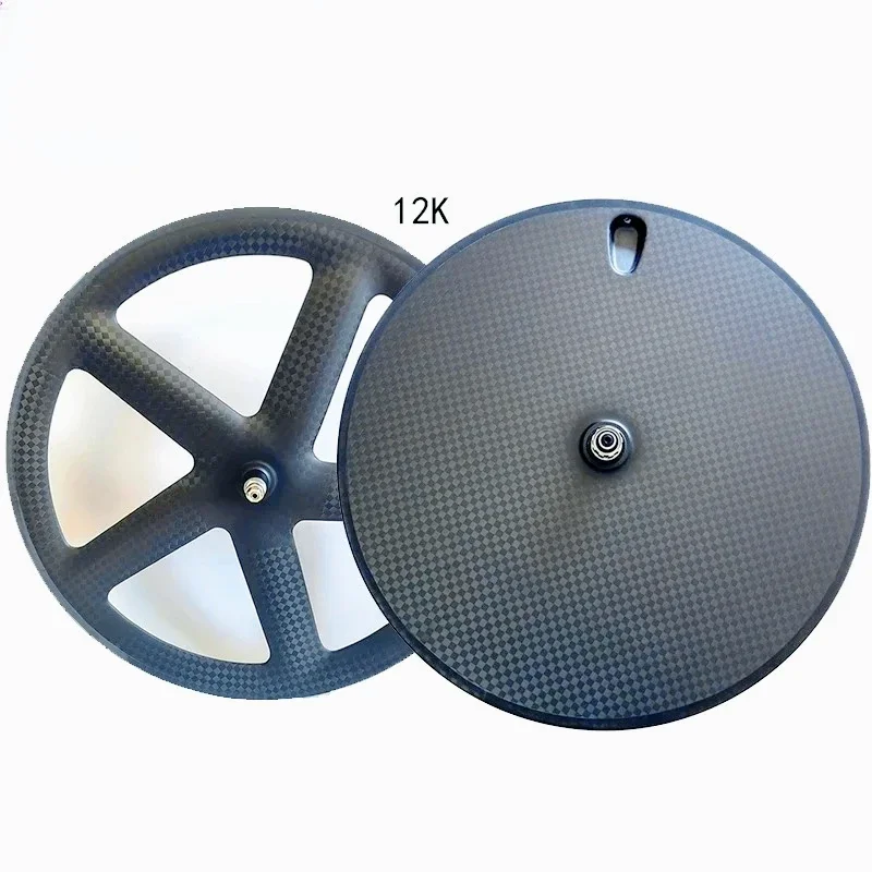 23mm Width 700c Carbon 5 Spokes Disc Wheels Rim/Disc Brake Clincher/Tubular Road/Track/Fixed Gear Bike Wheelset UD 3K 12K
23mm Width 700c Carbon 5 Spokes Disc Wheels Rim/Disc Brake Clincher/Tubular Road/Track/Fixed Gear Bike Wheelset UD 3K 12K