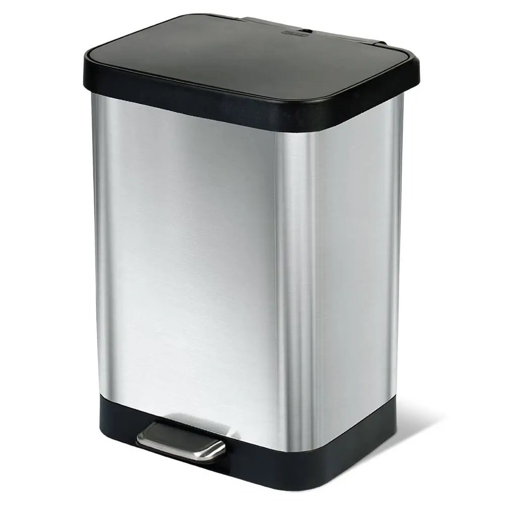 Large 13 Gallon Stainless Steel Step Trash Can with Odor Protection, Soft Close Lid, and Waste Bag Holder
Large 13 Gallon Stainless Steel Step Trash Can with Odor Protection, Soft Close Lid, and Waste Bag Holder