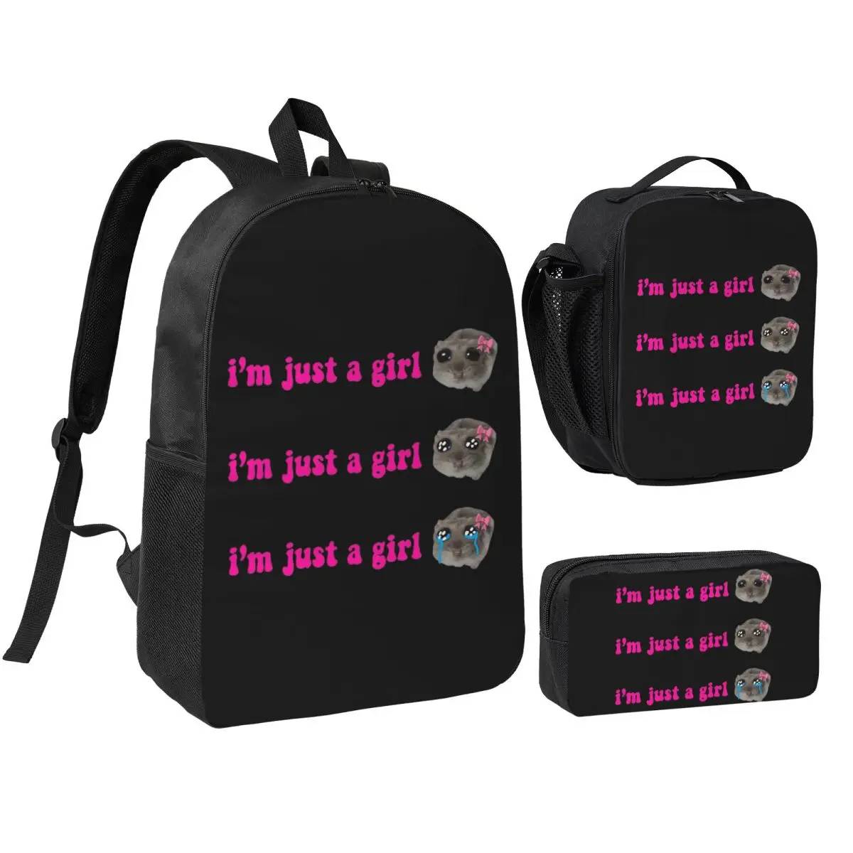 Sad Hamster Meme Backpack Student Boys Girls BookBag School Bag Laptop Shoulder Bags 3ps Insulated Lunch Bag Pencil Case
Sad Hamster Meme Backpack Student Boys Girls BookBag School Bag Laptop Shoulder Bags 3ps Insulated Lunch Bag Pencil Case