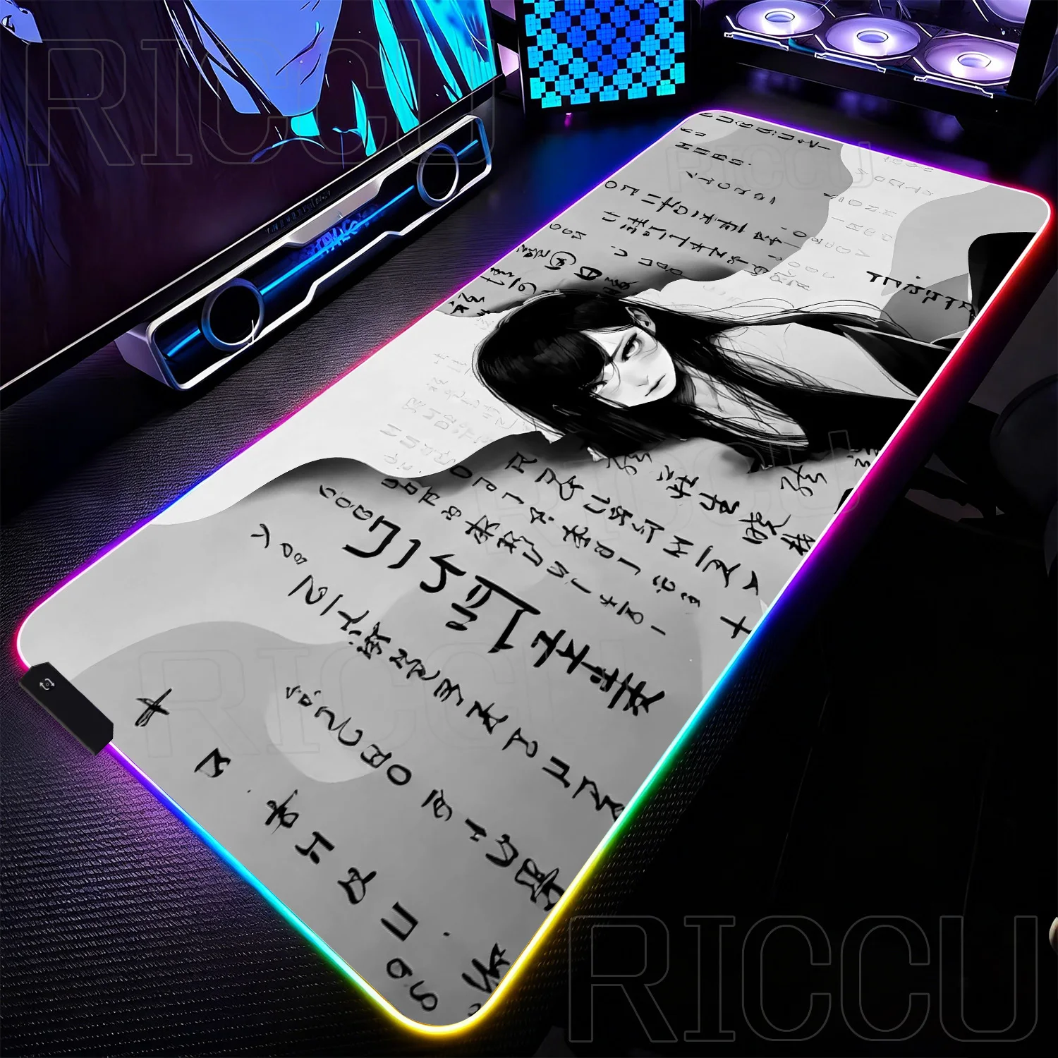 RGB XXL Anime black and white text background Girl Mouse Pad Laptop Gamer Keyboard Computer LED Desk Mat Non-slip Large Mousepad
RGB XXL Anime black and white text background Girl Mouse Pad Laptop Gamer Keyboard Computer LED Desk Mat Non-slip Large Mousepad