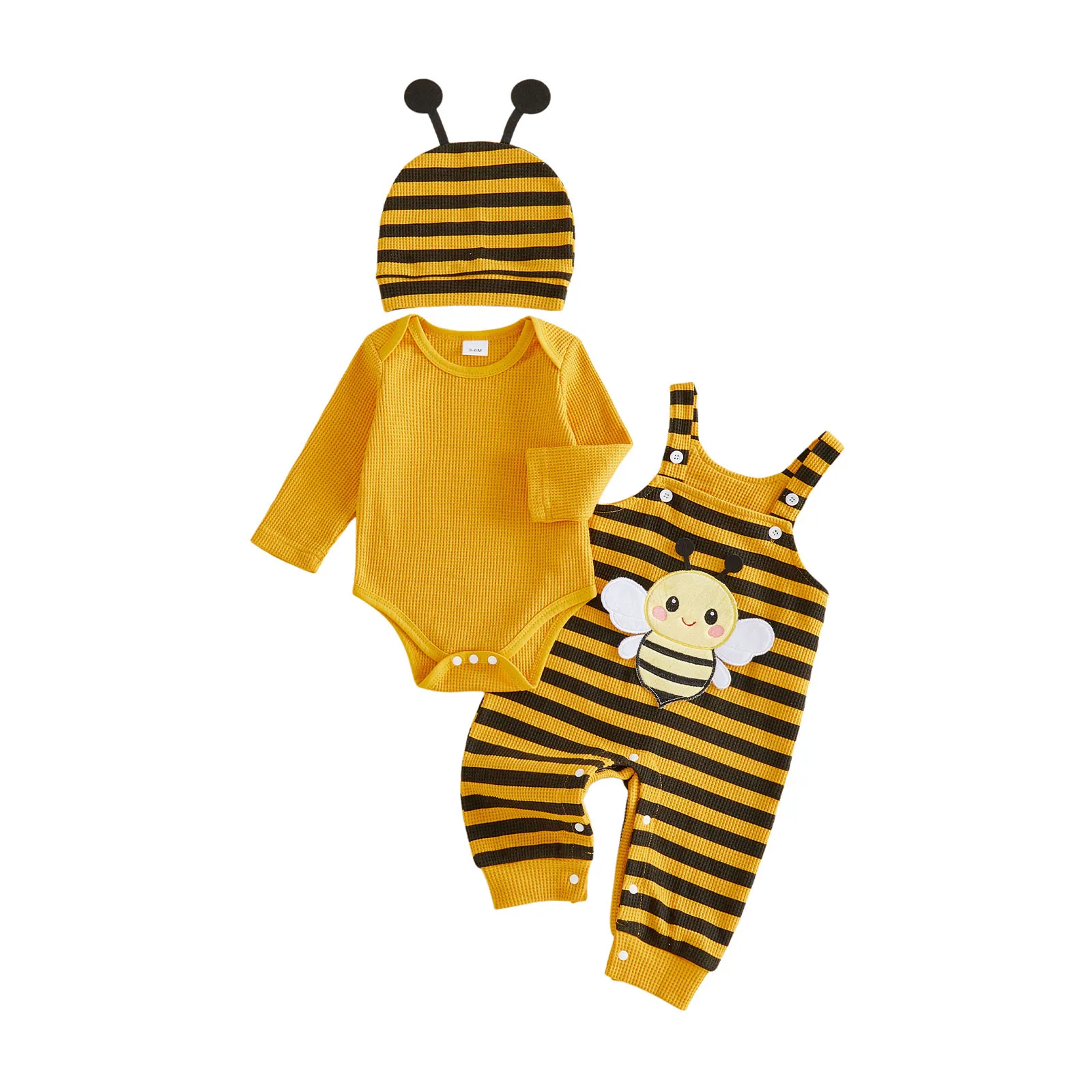 Baby Boys Insect Themed Outfits Adorable Dot Print Long Sleeve Romper and Suspender Pants Hat Set
Baby Boys Insect Themed Outfits Adorable Dot Print Long Sleeve Romper and Suspender Pants Hat Set