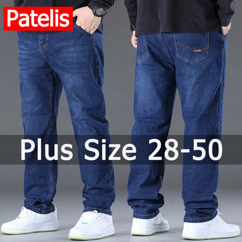 Men's Blue Jeans Pants Big Size 48 50 Large Size Pants for 45-150kg Hombre Pantalon Homme Baggy Jeans
Men's Blue Jeans Pants Big Size 48 50 Large Size Pants for 45-150kg Hombre Pantalon Homme Baggy Jeans