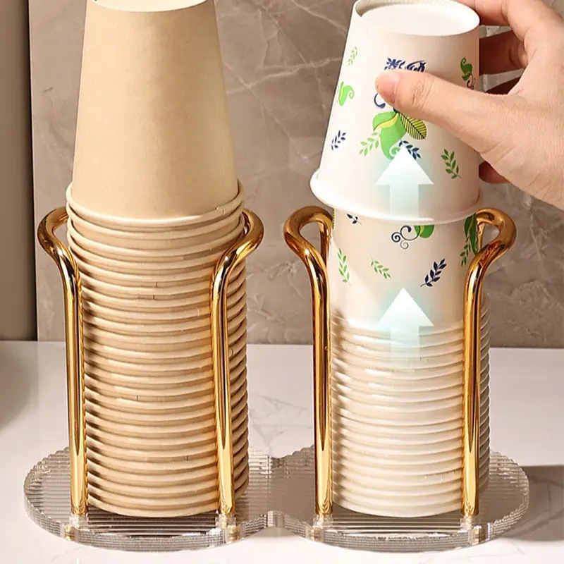 Luxury Disposable Cup Storage Holder Water Tea Cups Dispenser Rack Shelf with Longer Stick Mug Display Stand Home Organizer
Luxury Disposable Cup Storage Holder Water Tea Cups Dispenser Rack Shelf with Longer Stick Mug Display Stand Home Organizer