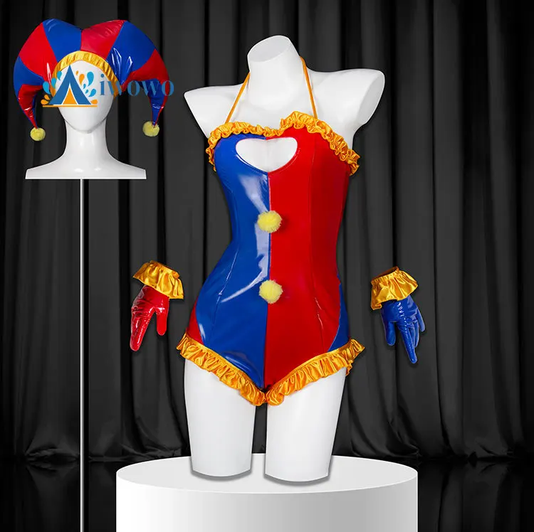 Pomni Cosplay Costumes tight-fitting bodysuit Anime Cartoon Uniform Gloves Halloween Party for Women sexy Costumes
Pomni Cosplay Costumes tight-fitting bodysuit Anime Cartoon Uniform Gloves Halloween Party for Women sexy Costumes