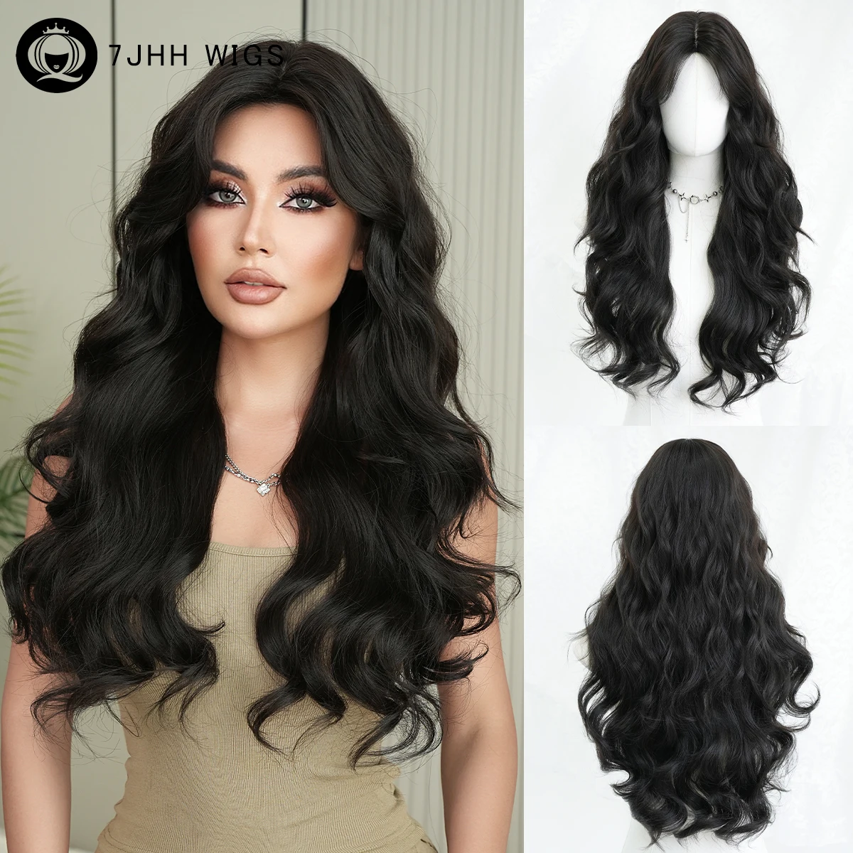 Long Water Wave Black Tea Wig for Women Synthetic Modest Fashion Middle Part Wear and Go Dark Brown Wigs with Curtain Bangs
Long Water Wave Black Tea Wig for Women Synthetic Modest Fashion Middle Part Wear and Go Dark Brown Wigs with Curtain Bangs