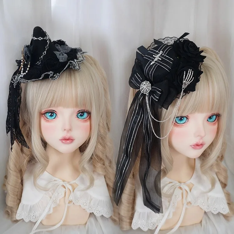 Handmade Gothic Chain Black Hat Subculture Dark Punk Halloween Magic Girl Top Hat Lolita Cosplay Versatile Witch Headdress
Handmade Gothic Chain Black Hat Subculture Dark Punk Halloween Magic Girl Top Hat Lolita Cosplay Versatile Witch Headdress