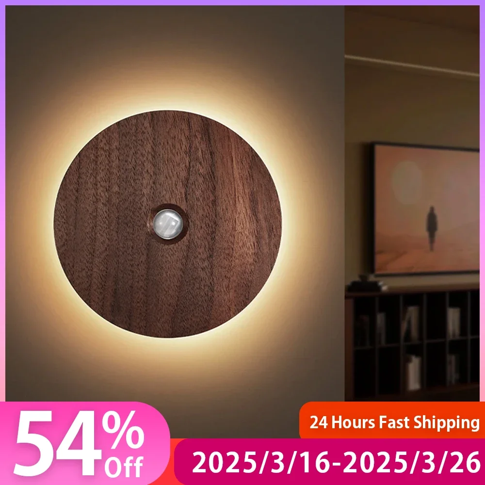 Motion Sensor Night Lamp LED Intelligent Human Induction Night Light Magnetic Black Walnut Wall Lamp USB For Bedside Staircase
Motion Sensor Night Lamp LED Intelligent Human Induction Night Light Magnetic Black Walnut Wall Lamp USB For Bedside Staircase