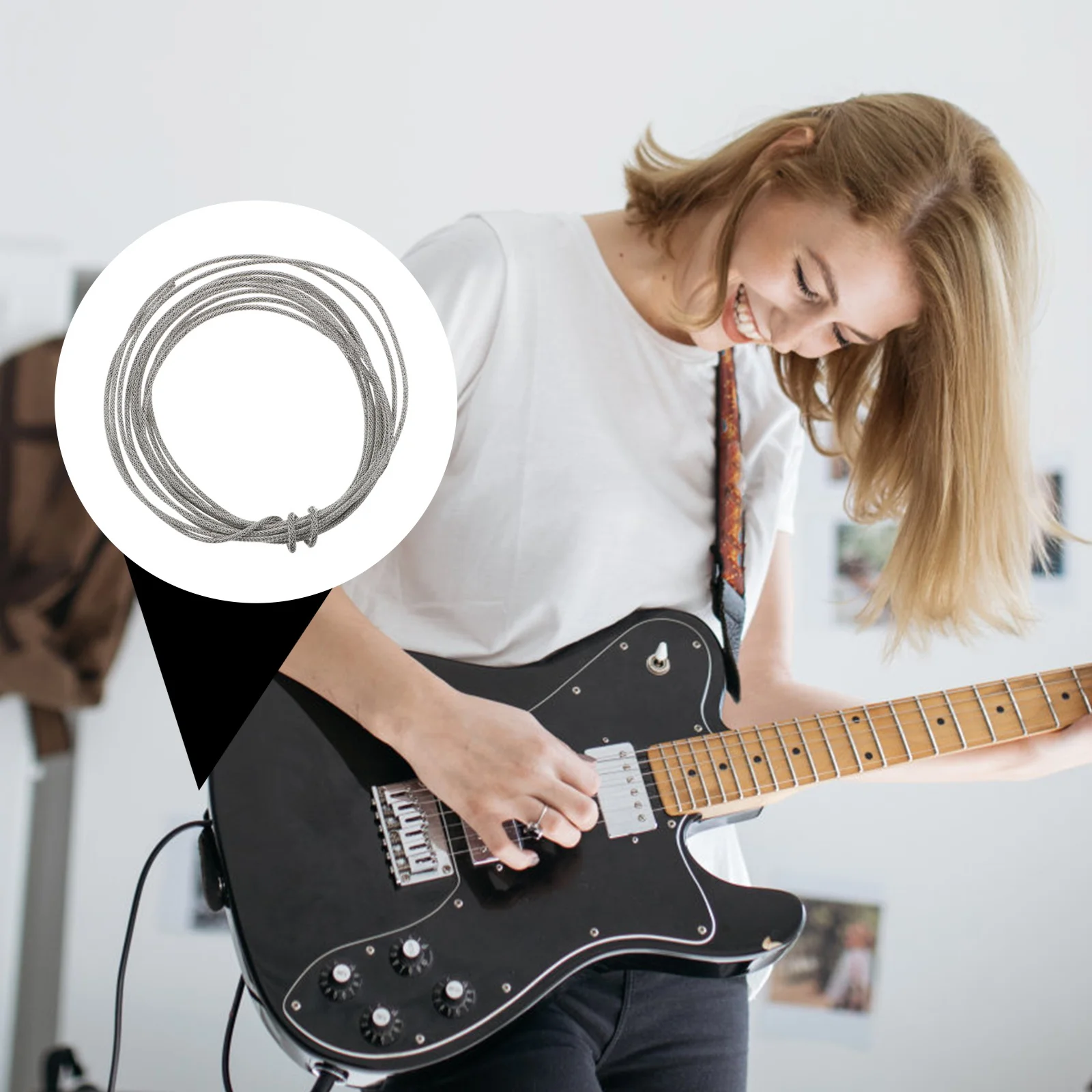 Single-Conductor Shielded Braided Wire Guitar Pickup Cable Circuit Wiring Noise Reduction Long Wiring Hookup Wire
Single-Conductor Shielded Braided Wire Guitar Pickup Cable Circuit Wiring Noise Reduction Long Wiring Hookup Wire