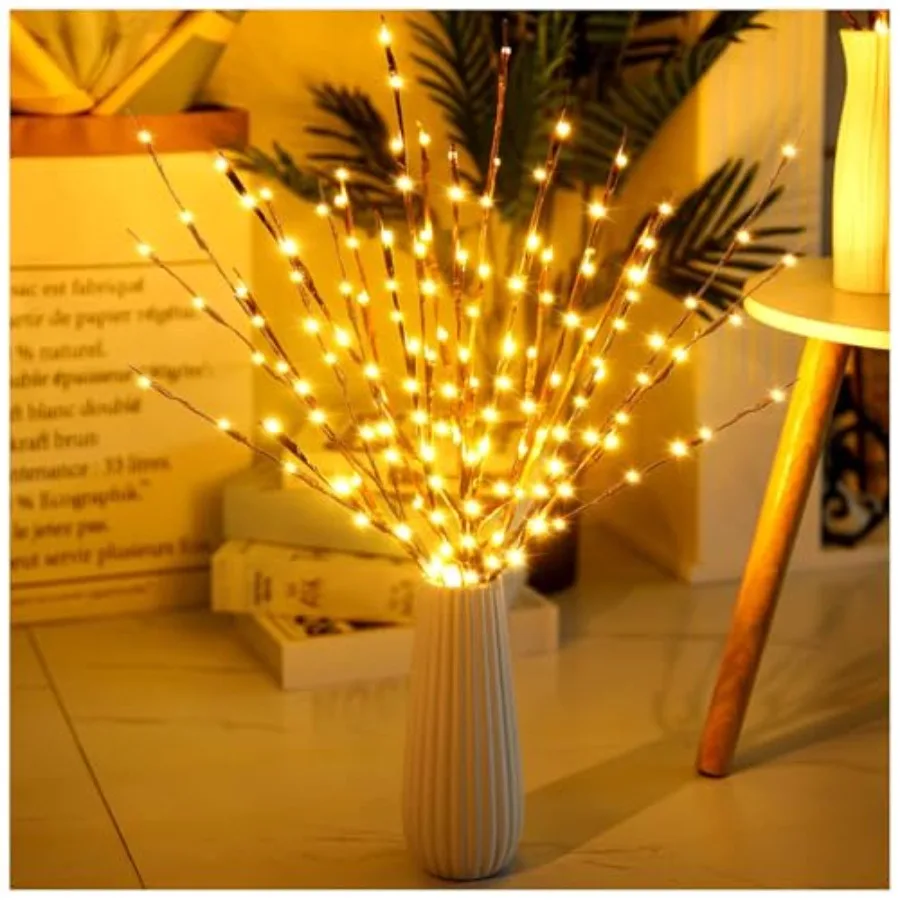Lighted Branches for Vases, 30 Inch 60 LED Twig Lights Battery Operated, Artificial Willow Branch Lights for Indoor Home Decor,
Lighted Branches for Vases, 30 Inch 60 LED Twig Lights Battery Operated, Artificial Willow Branch Lights for Indoor Home Decor,