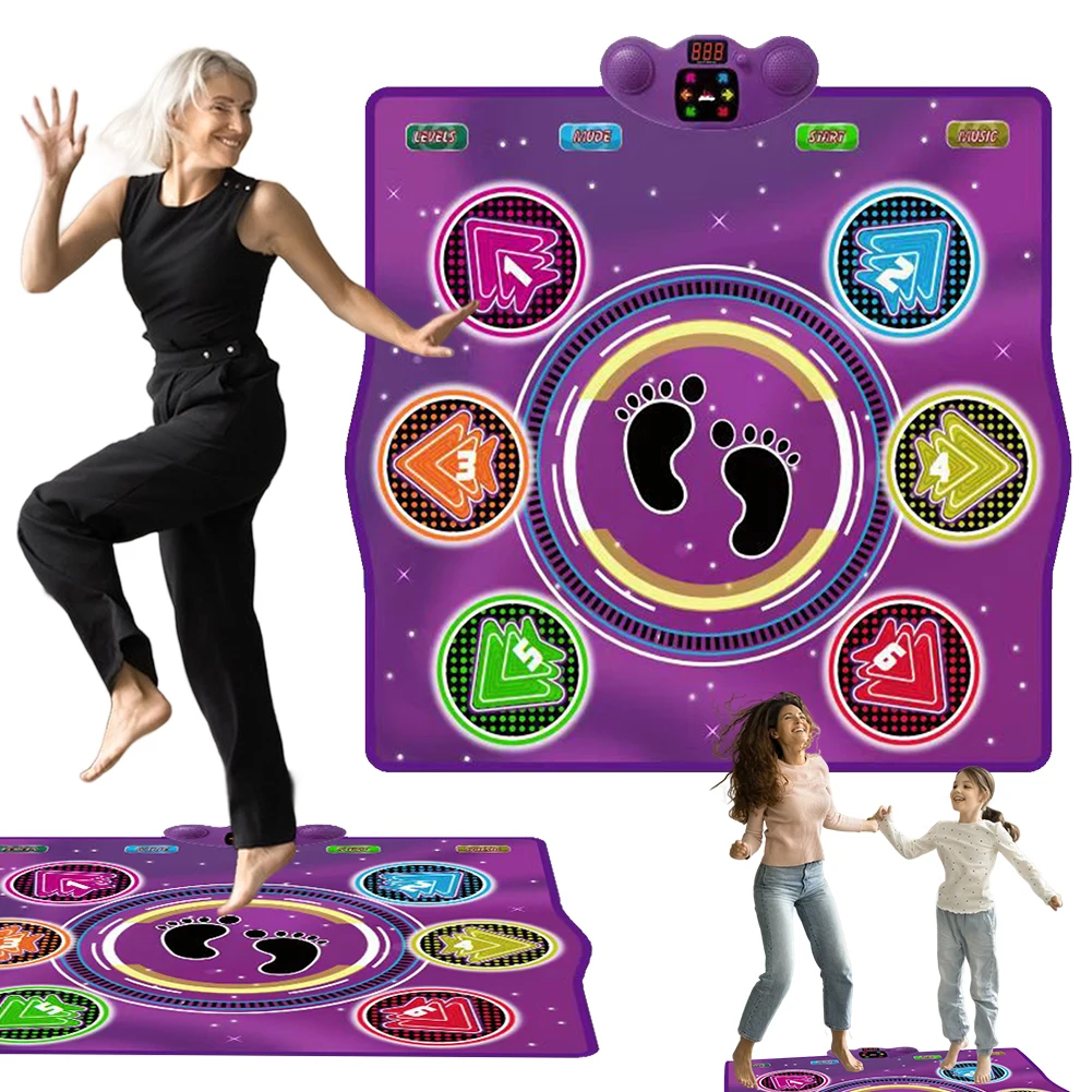 Electronic Dance Pad with LED Lights Family Music Game Mat Wireless BT Dancing Pad for Kids and Adults for Exercise & Games
Electronic Dance Pad with LED Lights Family Music Game Mat Wireless BT Dancing Pad for Kids and Adults for Exercise & Games