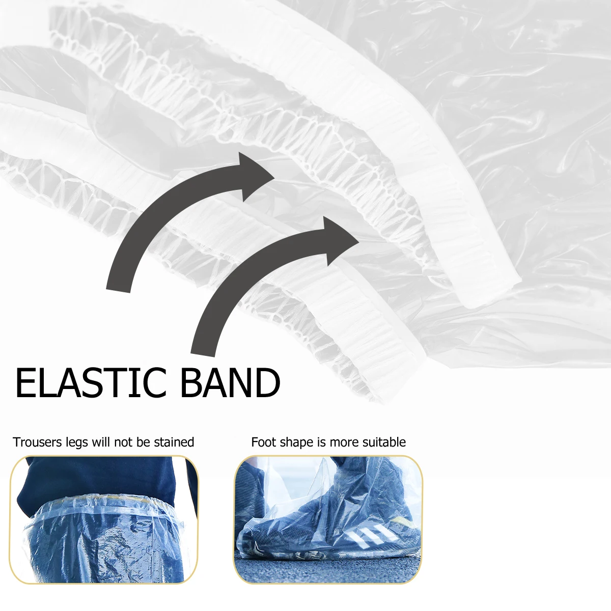 10pcs Disposable Shoe Covers Thick Pe Waterproof High-Top Boot Covers Elastic Leg Fit For Travel Home Garden Anti-Dirt
10pcs Disposable Shoe Covers Thick Pe Waterproof High-Top Boot Covers Elastic Leg Fit For Travel Home Garden Anti-Dirt